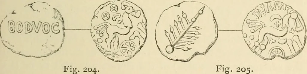 An illustration from Grave-mounds and their contents; a manual of archaeology, as exemplified in the burials of the Celtic, the Romano-British, and the Anglo-Saxon periods, 1870, leaf 163