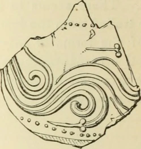 An illustration from Grave-mounds and their contents; a manual of archaeology, as exemplified in the burials of the Celtic, the Romano-British, and the Anglo-Saxon periods, 1870, leaf 186