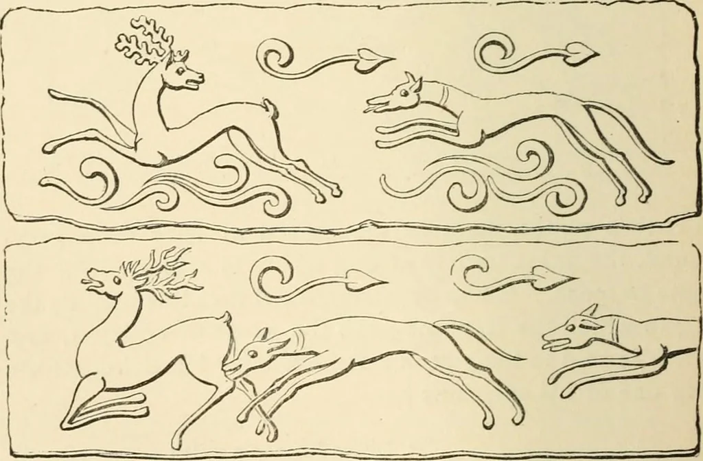 An illustration from Grave-mounds and their contents; a manual of archaeology, as exemplified in the burials of the Celtic, the Romano-British, and the Anglo-Saxon periods, 1870, leaf 188