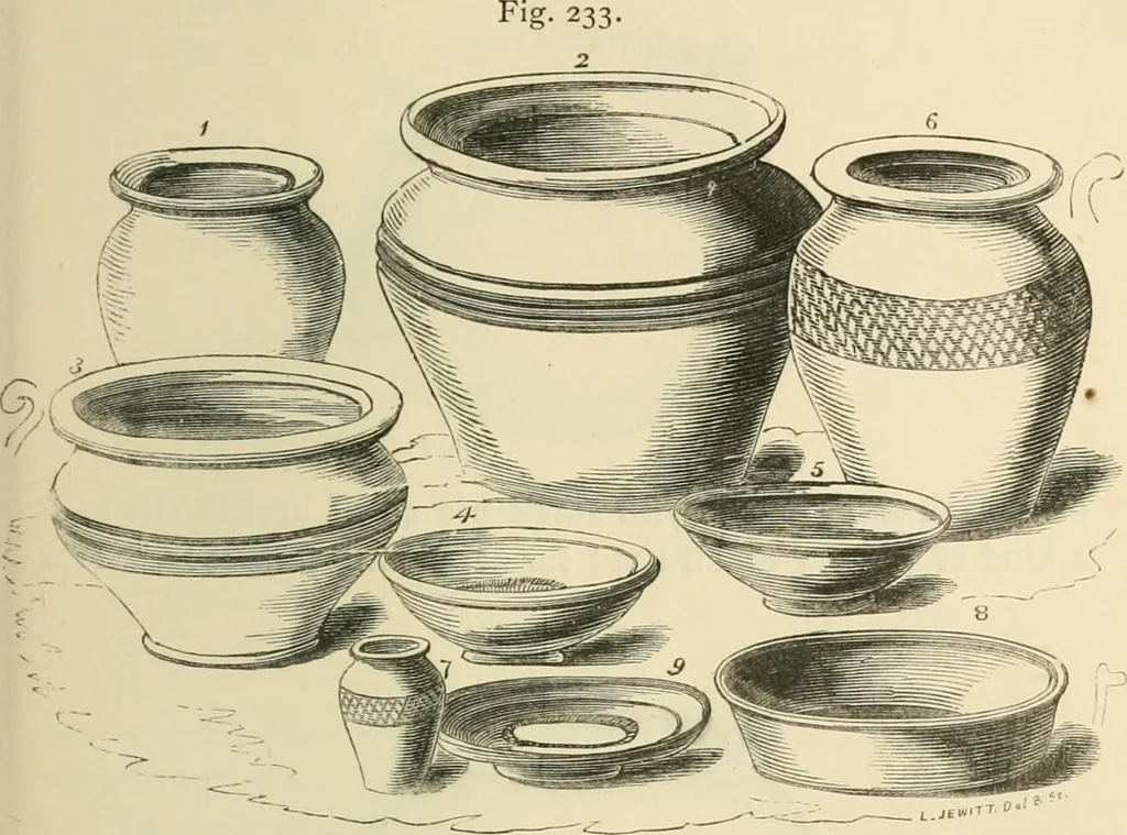 An illustration from Grave-mounds and their contents; a manual of archaeology, as exemplified in the burials of the Celtic, the Romano-British, and the Anglo-Saxon periods, 1870, leaf 197