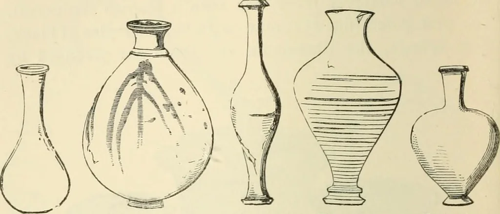 An illustration from Grave-mounds and their contents; a manual of archaeology, as exemplified in the burials of the Celtic, the Romano-British, and the Anglo-Saxon periods, 1870, leaf 204