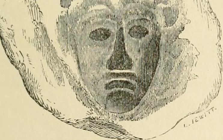 An illustration from Grave-mounds and their contents; a manual of archaeology, as exemplified in the burials of the Celtic, the Romano-British, and the Anglo-Saxon periods, 1870, leaf 213