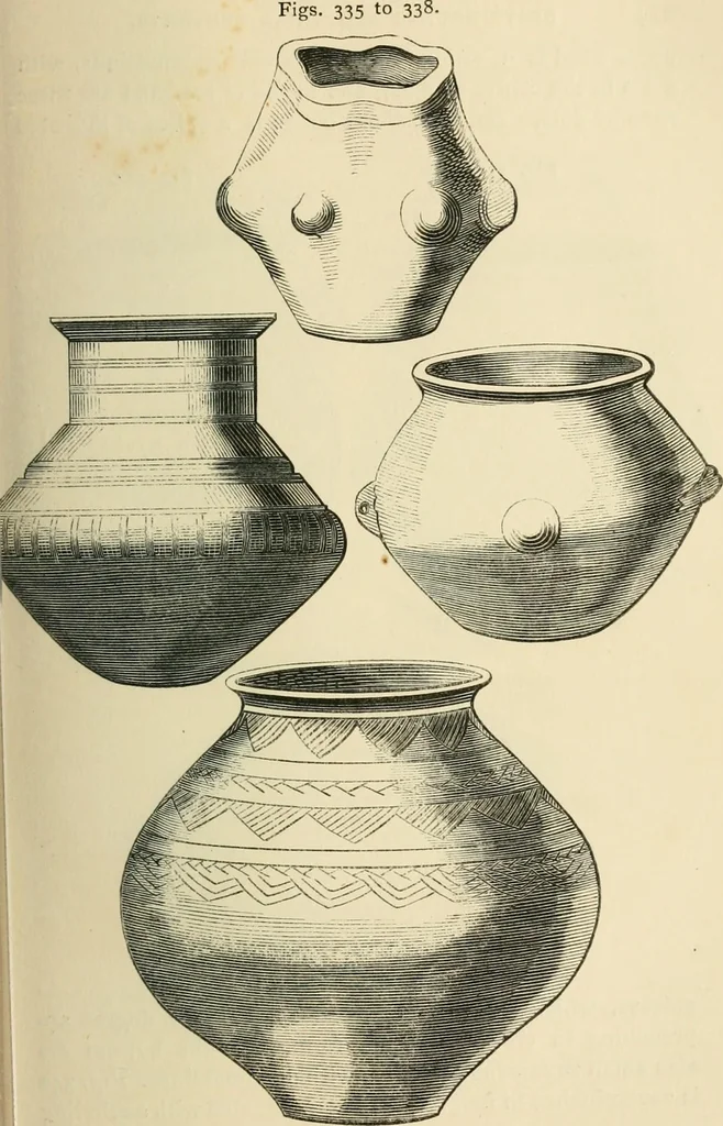 An illustration from Grave-mounds and their contents; a manual of archaeology, as exemplified in the burials of the Celtic, the Romano-British, and the Anglo-Saxon periods, 1870, leaf 253