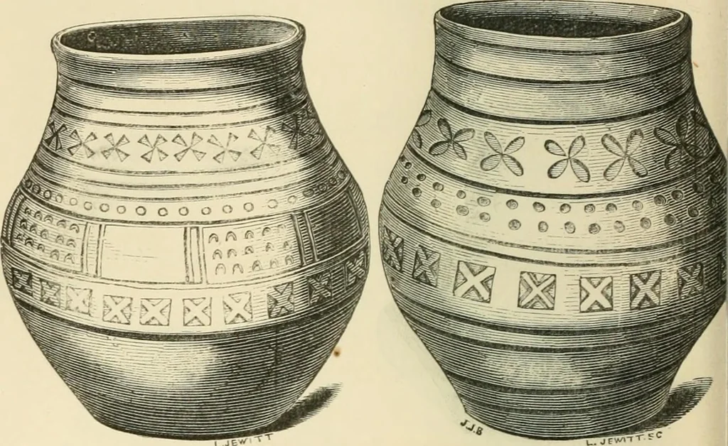 An illustration from Grave-mounds and their contents; a manual of archaeology, as exemplified in the burials of the Celtic, the Romano-British, and the Anglo-Saxon periods, 1870, leaf 254