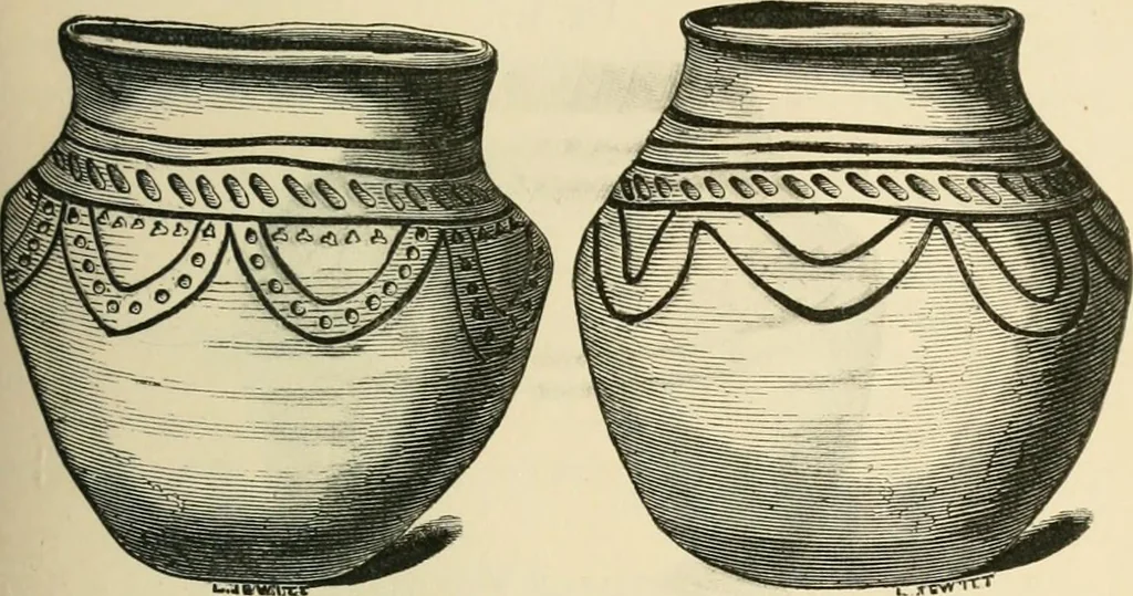 An illustration from Grave-mounds and their contents; a manual of archaeology, as exemplified in the burials of the Celtic, the Romano-British, and the Anglo-Saxon periods, 1870, leaf 255