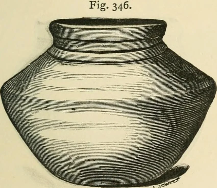 An illustration from Grave-mounds and their contents; a manual of archaeology, as exemplified in the burials of the Celtic, the Romano-British, and the Anglo-Saxon periods, 1870, leaf 255