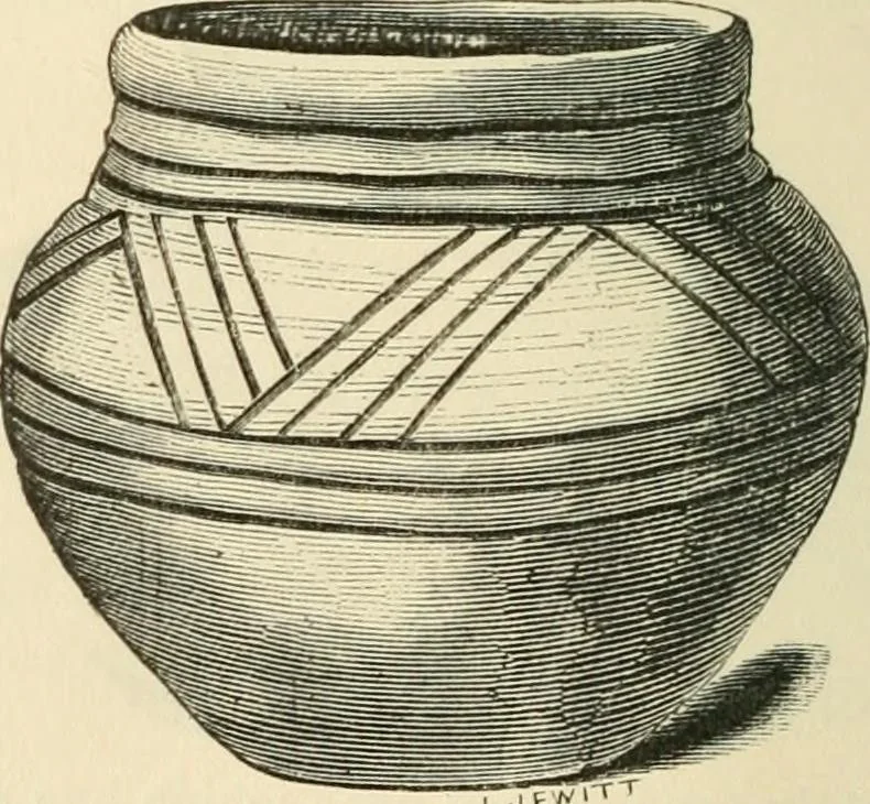 An illustration from Grave-mounds and their contents; a manual of archaeology, as exemplified in the burials of the Celtic, the Romano-British, and the Anglo-Saxon periods, 1870, leaf 256