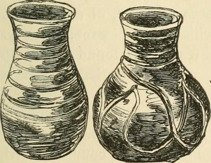 An illustration from Grave-mounds and their contents; a manual of archaeology, as exemplified in the burials of the Celtic, the Romano-British, and the Anglo-Saxon periods, 1870, leaf 261