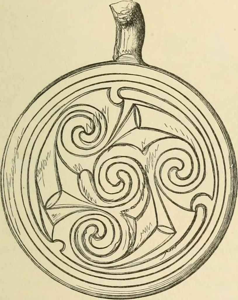 An illustration from Grave-mounds and their contents; a manual of archaeology, as exemplified in the burials of the Celtic, the Romano-British, and the Anglo-Saxon periods, 1870, leaf 291