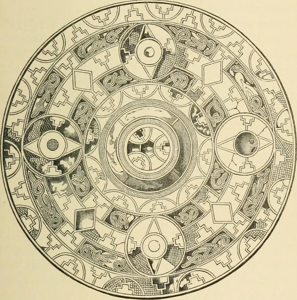 An illustration from Grave-mounds and their contents; a manual of archaeology, as exemplified in the burials of the Celtic, the Romano-British, and the Anglo-Saxon periods, 1870, leaf 297