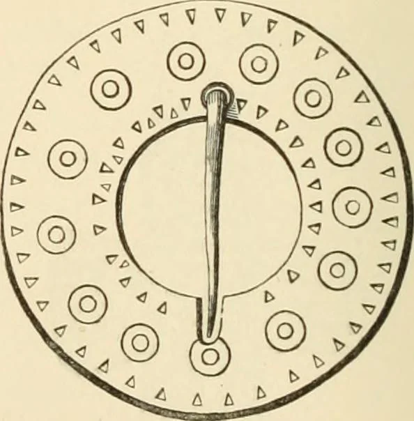 An illustration from Grave-mounds and their contents; a manual of archaeology, as exemplified in the burials of the Celtic, the Romano-British, and the Anglo-Saxon periods, 1870, leaf 300