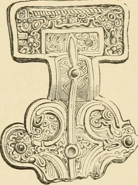 An illustration from Grave-mounds and their contents; a manual of archaeology, as exemplified in the burials of the Celtic, the Romano-British, and the Anglo-Saxon periods, 1870, leaf 301