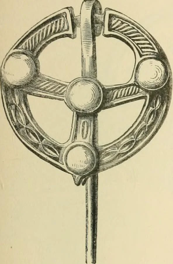 An illustration from Grave-mounds and their contents; a manual of archaeology, as exemplified in the burials of the Celtic, the Romano-British, and the Anglo-Saxon periods, 1870, leaf 303