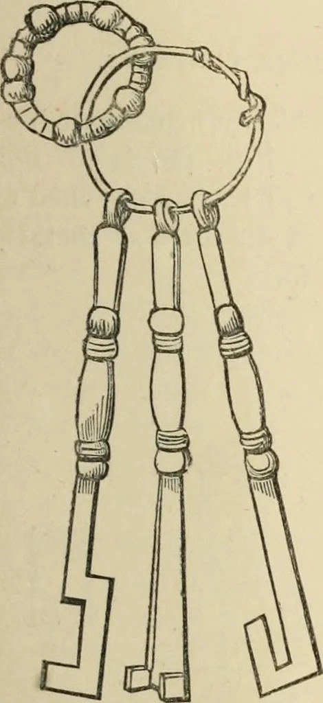 An illustration from Grave-mounds and their contents; a manual of archaeology, as exemplified in the burials of the Celtic, the Romano-British, and the Anglo-Saxon periods, 1870, leaf 321
