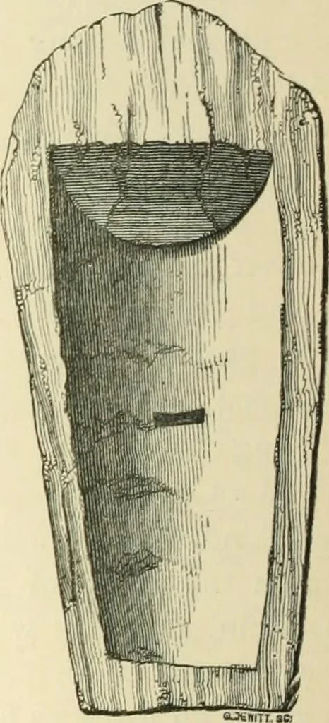 An illustration from Grave-mounds and their contents; a manual of archaeology, as exemplified in the burials of the Celtic, the Romano-British, and the Anglo-Saxon periods, 1870, leaf 78