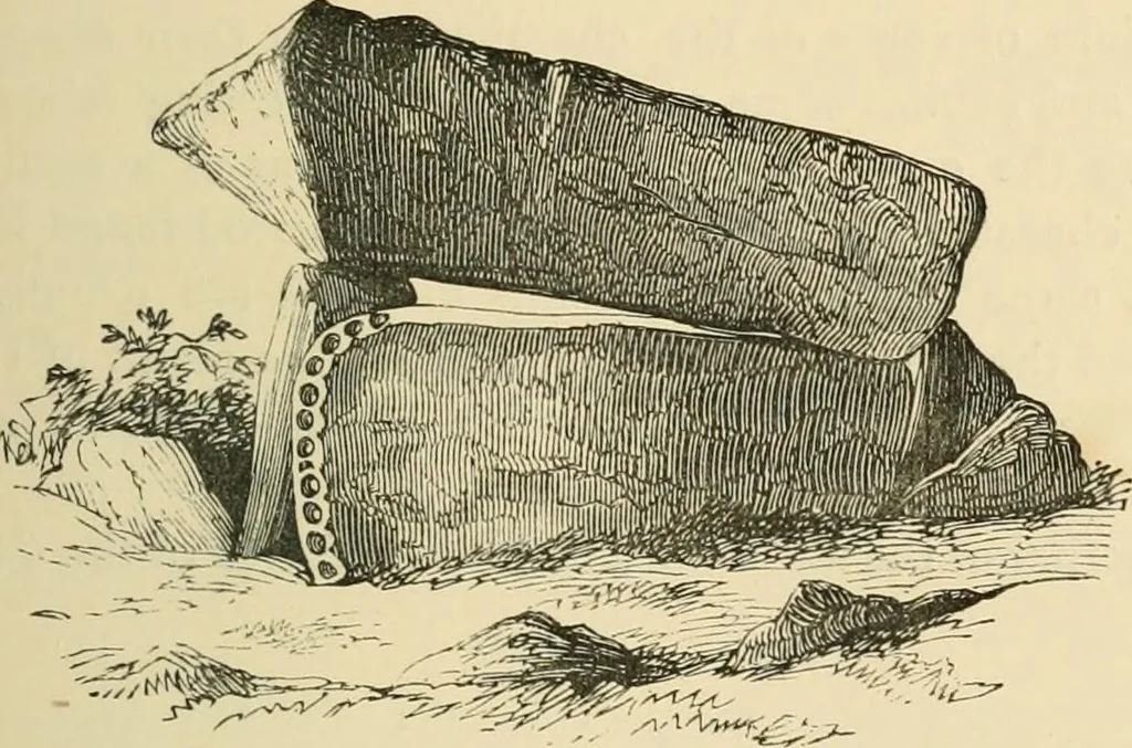An illustration from Grave-mounds and their contents; a manual of archaeology, as exemplified in the burials of the Celtic, the Romano-British, and the Anglo-Saxon periods, 1870, leaf 93