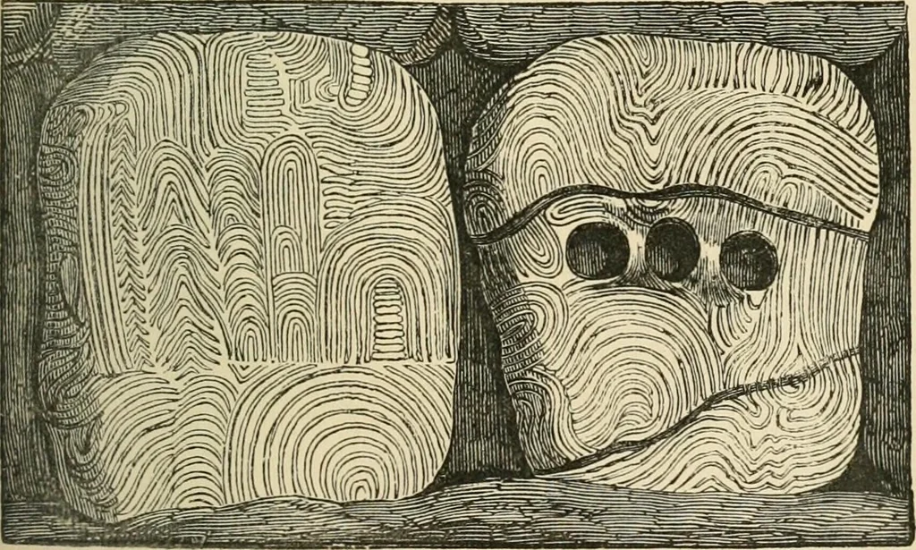 An illustration from Grave-mounds and their contents; a manual of archaeology, as exemplified in the burials of the Celtic, the Romano-British, and the Anglo-Saxon periods, 1870, leaf 95