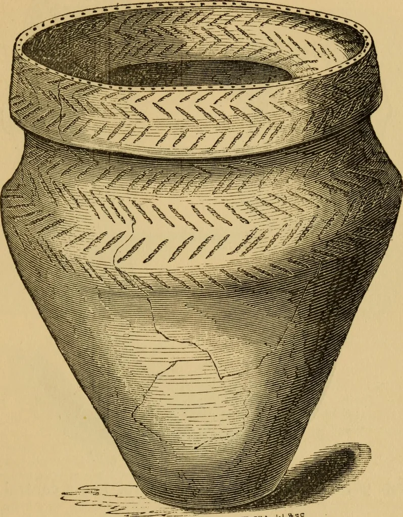 An illustration from Grave-mounds and their contents; a manual of archaeology, as exemplified in the burials of the Celtic, the Romano-British, and the Anglo-Saxon periods, 1870, leaf 119