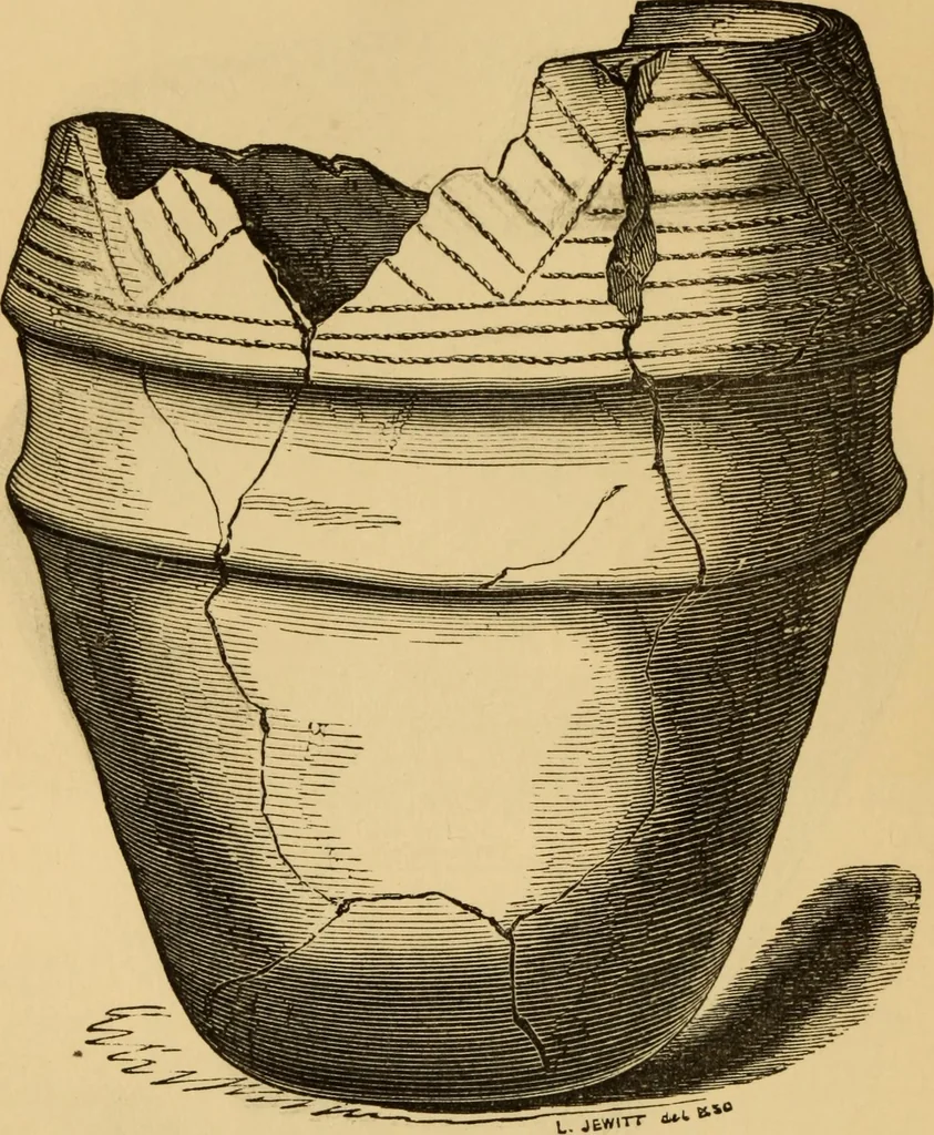 An illustration from Grave-mounds and their contents; a manual of archaeology, as exemplified in the burials of the Celtic, the Romano-British, and the Anglo-Saxon periods, 1870, leaf 120