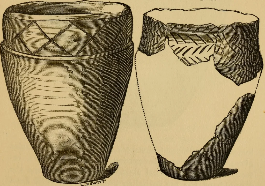 An illustration from Grave-mounds and their contents; a manual of archaeology, as exemplified in the burials of the Celtic, the Romano-British, and the Anglo-Saxon periods, 1870, leaf 123