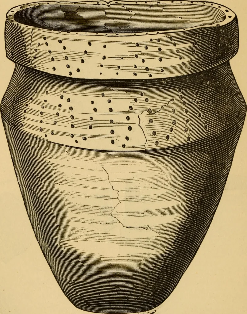 An illustration from Grave-mounds and their contents; a manual of archaeology, as exemplified in the burials of the Celtic, the Romano-British, and the Anglo-Saxon periods, 1870, leaf 124