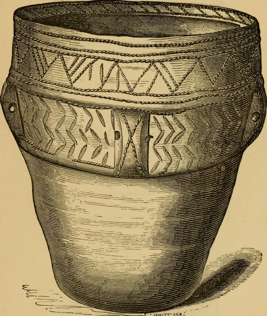 An illustration from Grave-mounds and their contents; a manual of archaeology, as exemplified in the burials of the Celtic, the Romano-British, and the Anglo-Saxon periods, 1870, leaf 125