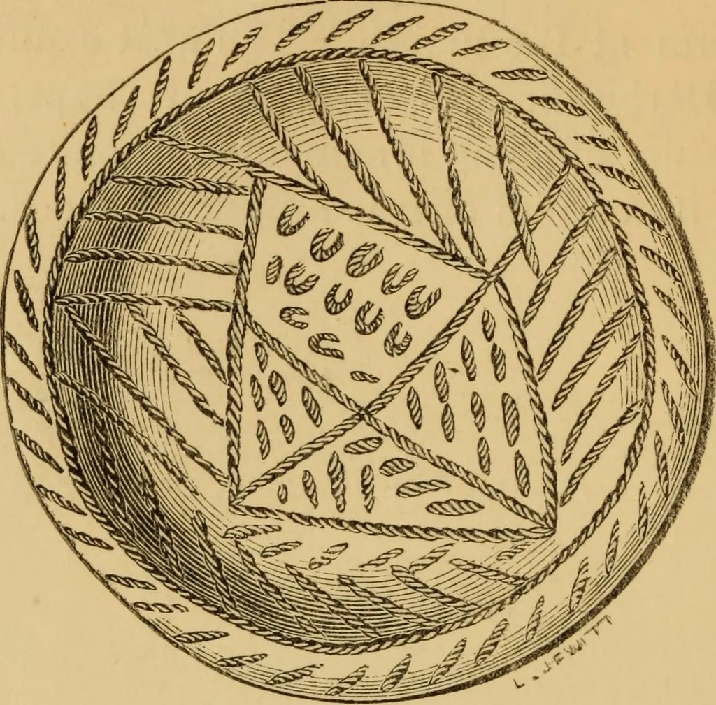 An illustration from Grave-mounds and their contents; a manual of archaeology, as exemplified in the burials of the Celtic, the Romano-British, and the Anglo-Saxon periods, 1870, leaf 134