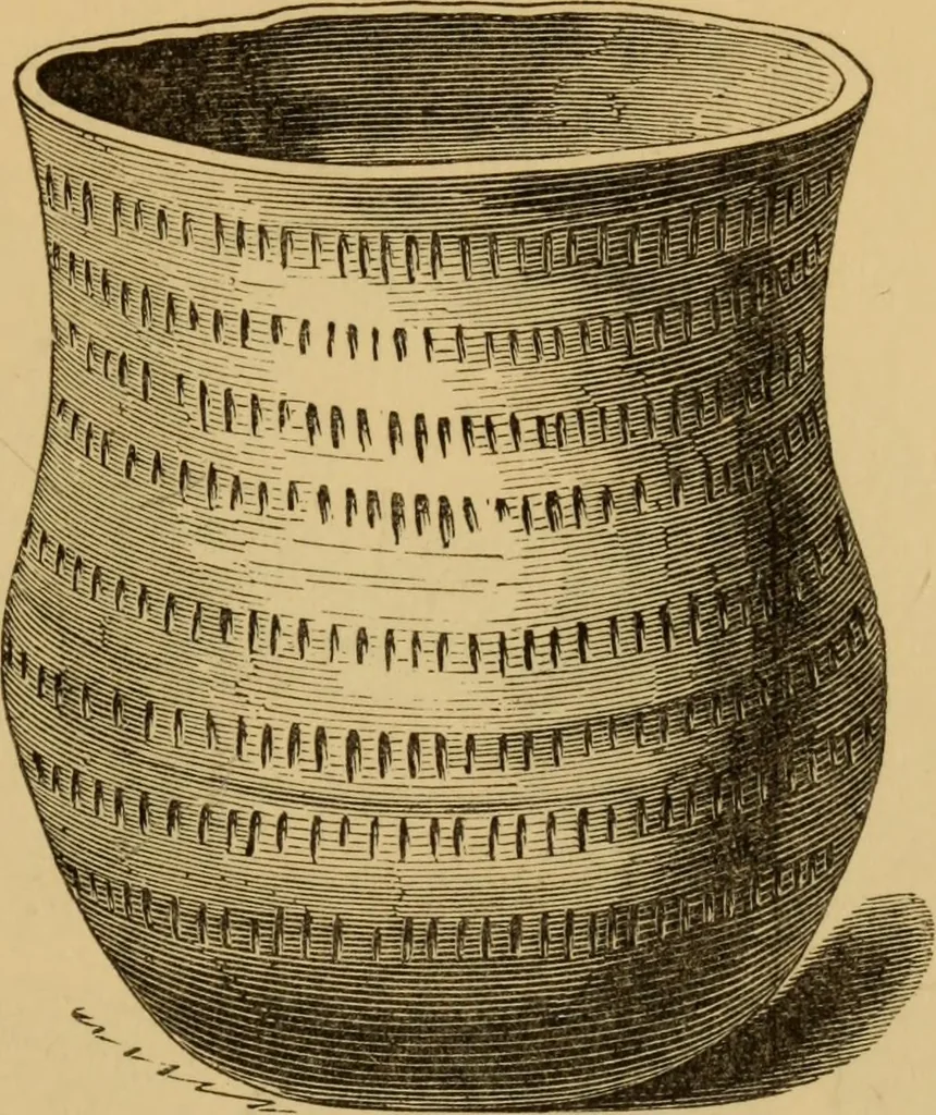 An illustration from Grave-mounds and their contents; a manual of archaeology, as exemplified in the burials of the Celtic, the Romano-British, and the Anglo-Saxon periods, 1870, leaf 135