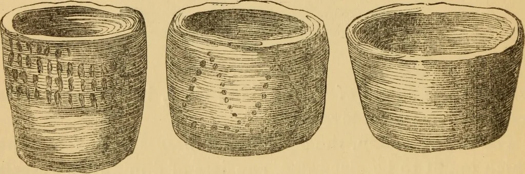 An illustration from Grave-mounds and their contents; a manual of archaeology, as exemplified in the burials of the Celtic, the Romano-British, and the Anglo-Saxon periods, 1870, leaf 136