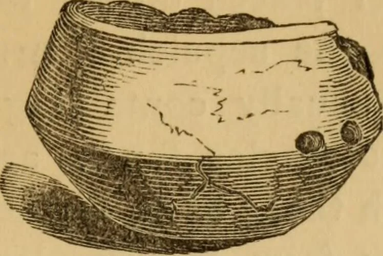 An illustration from Grave-mounds and their contents; a manual of archaeology, as exemplified in the burials of the Celtic, the Romano-British, and the Anglo-Saxon periods, 1870, leaf 137