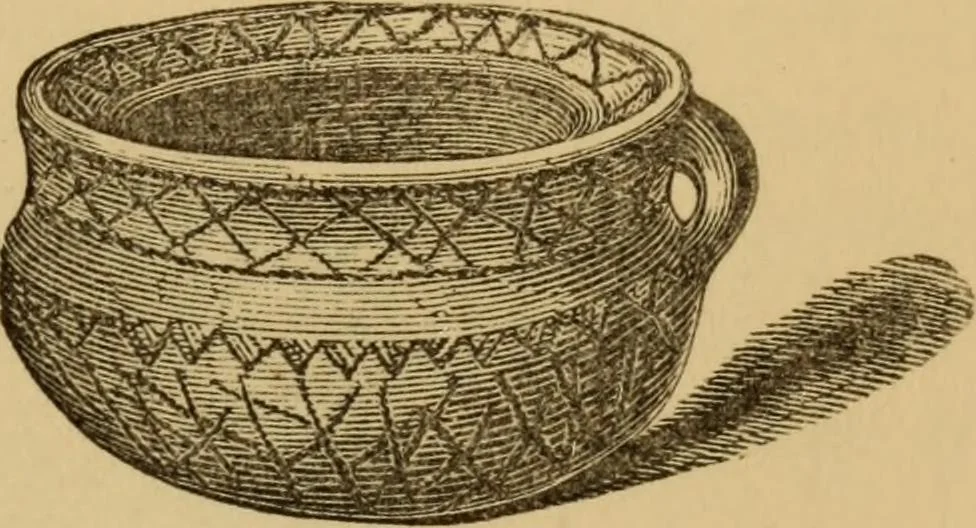 An illustration from Grave-mounds and their contents; a manual of archaeology, as exemplified in the burials of the Celtic, the Romano-British, and the Anglo-Saxon periods, 1870, leaf 137