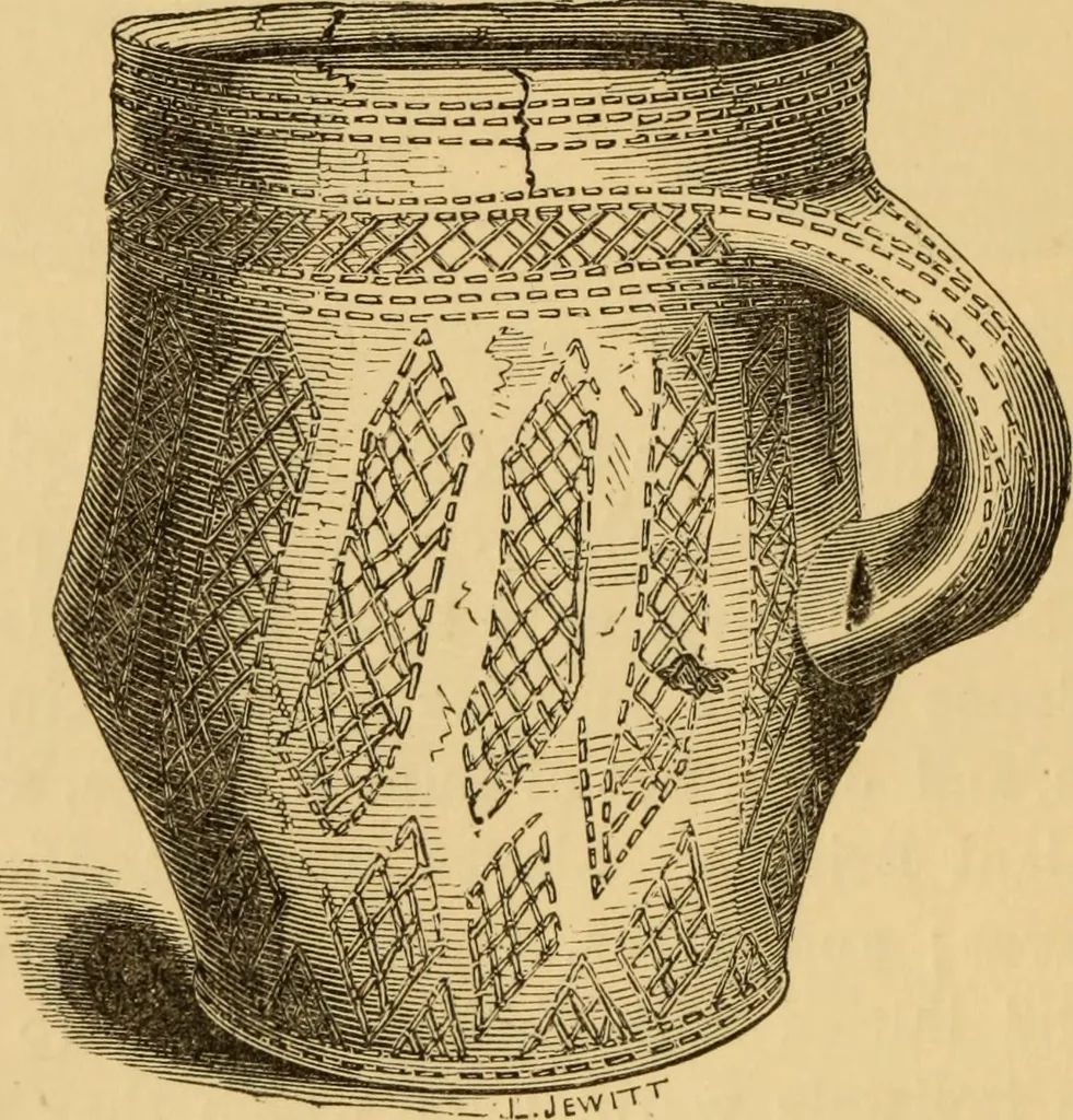 An illustration from Grave-mounds and their contents; a manual of archaeology, as exemplified in the burials of the Celtic, the Romano-British, and the Anglo-Saxon periods, 1870, leaf 138