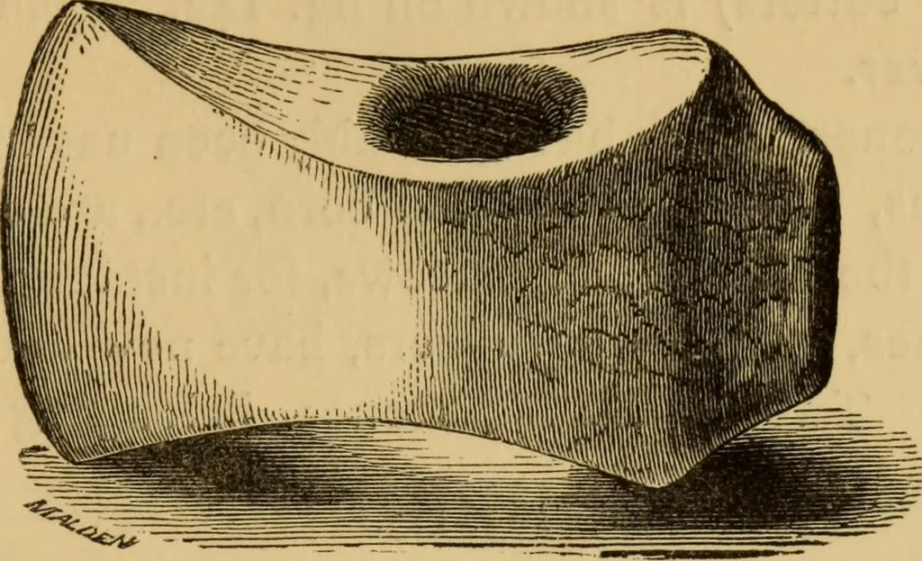 An illustration from Grave-mounds and their contents; a manual of archaeology, as exemplified in the burials of the Celtic, the Romano-British, and the Anglo-Saxon periods, 1870, leaf 143