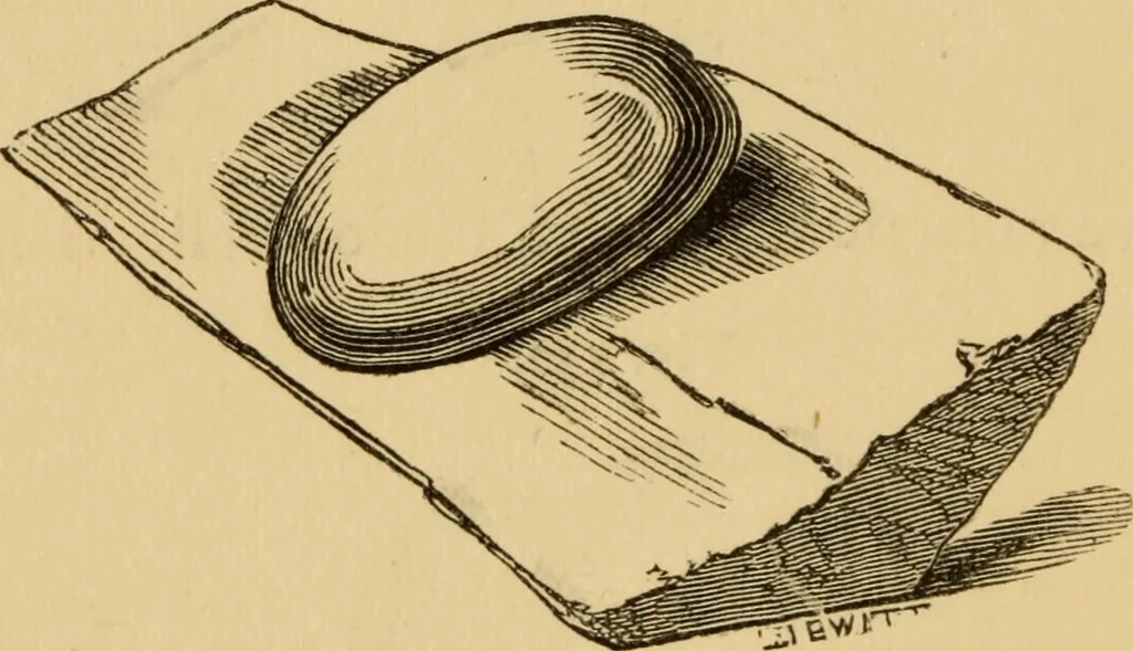 An illustration from Grave-mounds and their contents; a manual of archaeology, as exemplified in the burials of the Celtic, the Romano-British, and the Anglo-Saxon periods, 1870, leaf 144