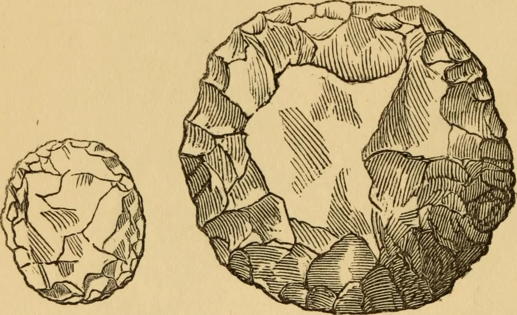 An illustration from Grave-mounds and their contents; a manual of archaeology, as exemplified in the burials of the Celtic, the Romano-British, and the Anglo-Saxon periods, 1870, leaf 152