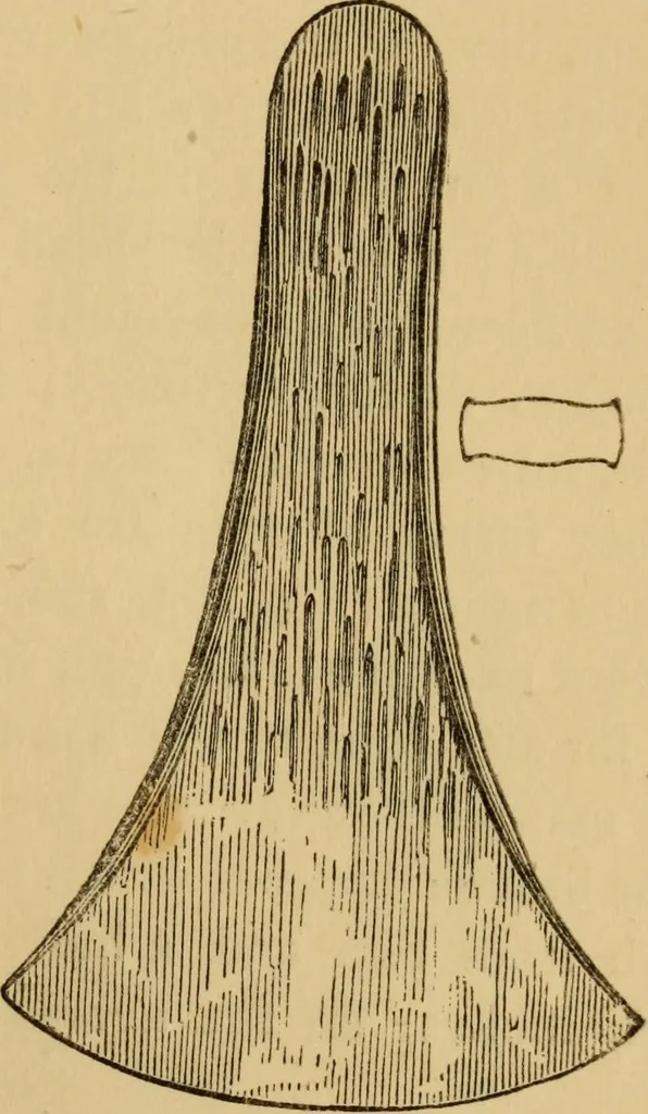 An illustration from Grave-mounds and their contents; a manual of archaeology, as exemplified in the burials of the Celtic, the Romano-British, and the Anglo-Saxon periods, 1870, leaf 159