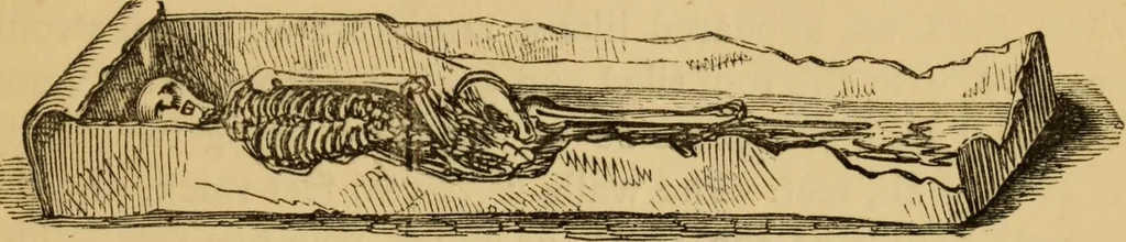 An illustration from Grave-mounds and their contents; a manual of archaeology, as exemplified in the burials of the Celtic, the Romano-British, and the Anglo-Saxon periods, 1870, leaf 175