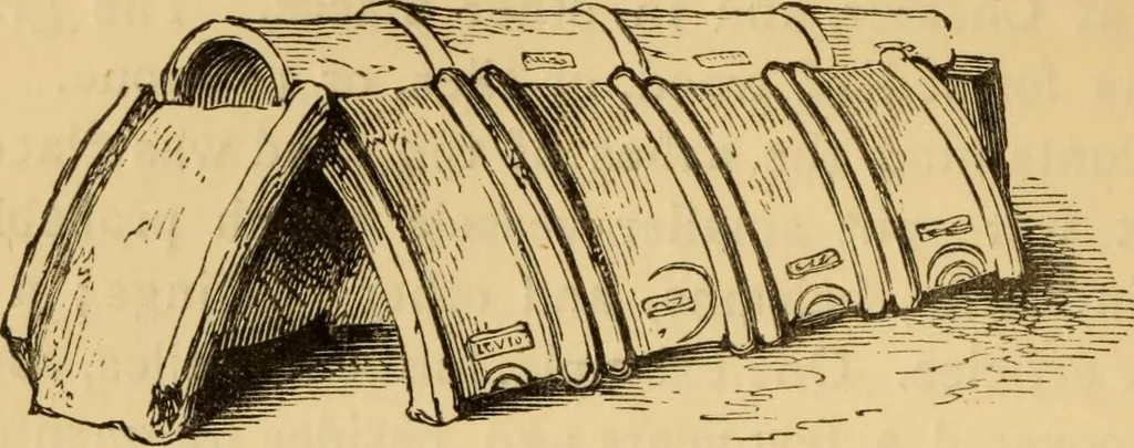 An illustration from Grave-mounds and their contents; a manual of archaeology, as exemplified in the burials of the Celtic, the Romano-British, and the Anglo-Saxon periods, 1870, leaf 178