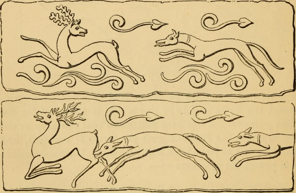 An illustration from Grave-mounds and their contents; a manual of archaeology, as exemplified in the burials of the Celtic, the Romano-British, and the Anglo-Saxon periods, 1870, leaf 188