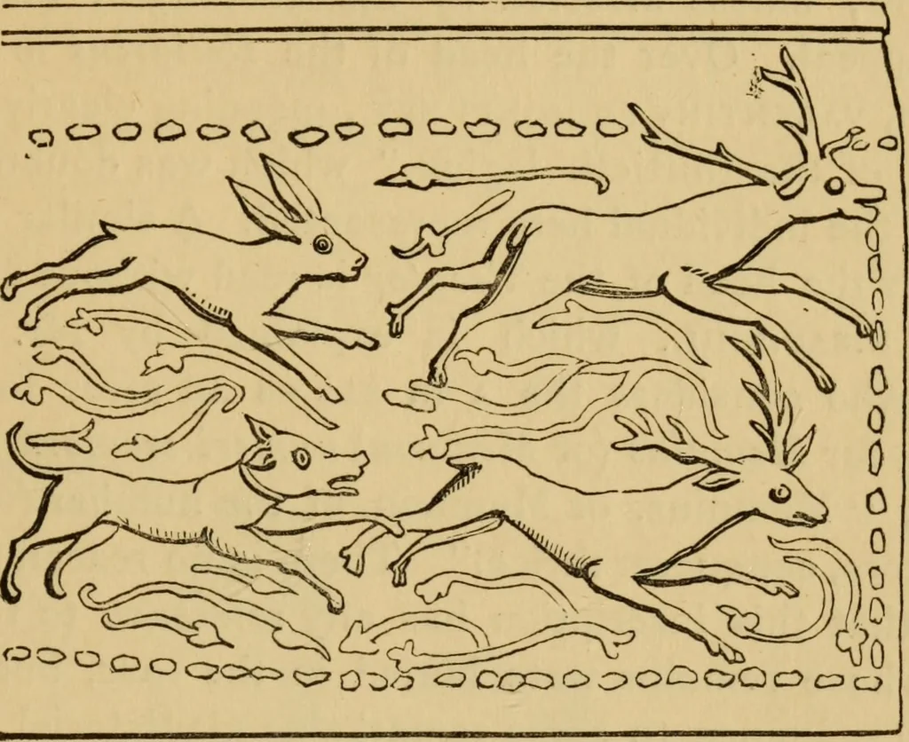 An illustration from Grave-mounds and their contents; a manual of archaeology, as exemplified in the burials of the Celtic, the Romano-British, and the Anglo-Saxon periods, 1870, leaf 189