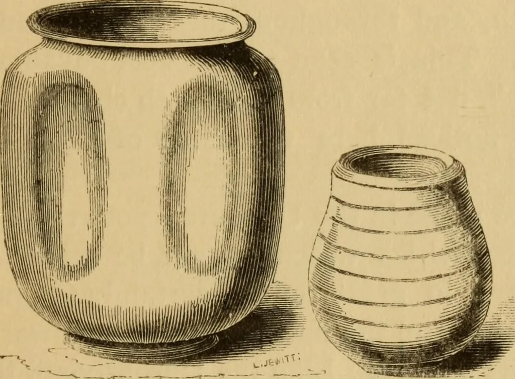An illustration from Grave-mounds and their contents; a manual of archaeology, as exemplified in the burials of the Celtic, the Romano-British, and the Anglo-Saxon periods, 1870, leaf 191