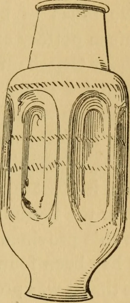 An illustration from Grave-mounds and their contents; a manual of archaeology, as exemplified in the burials of the Celtic, the Romano-British, and the Anglo-Saxon periods, 1870, leaf 191