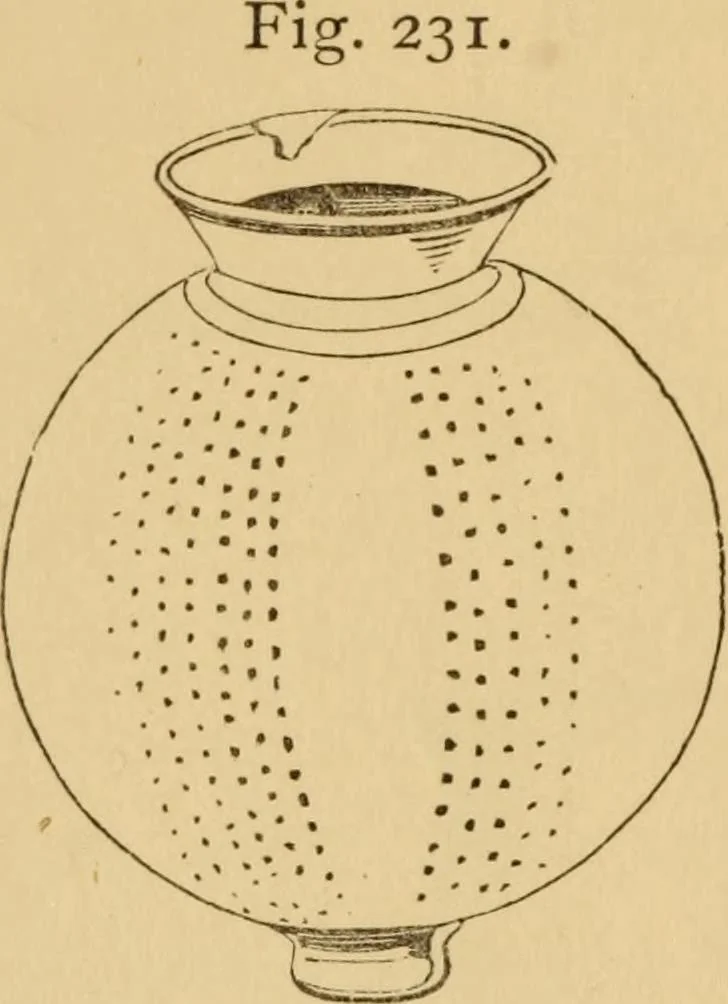 An illustration from Grave-mounds and their contents; a manual of archaeology, as exemplified in the burials of the Celtic, the Romano-British, and the Anglo-Saxon periods, 1870, leaf 194