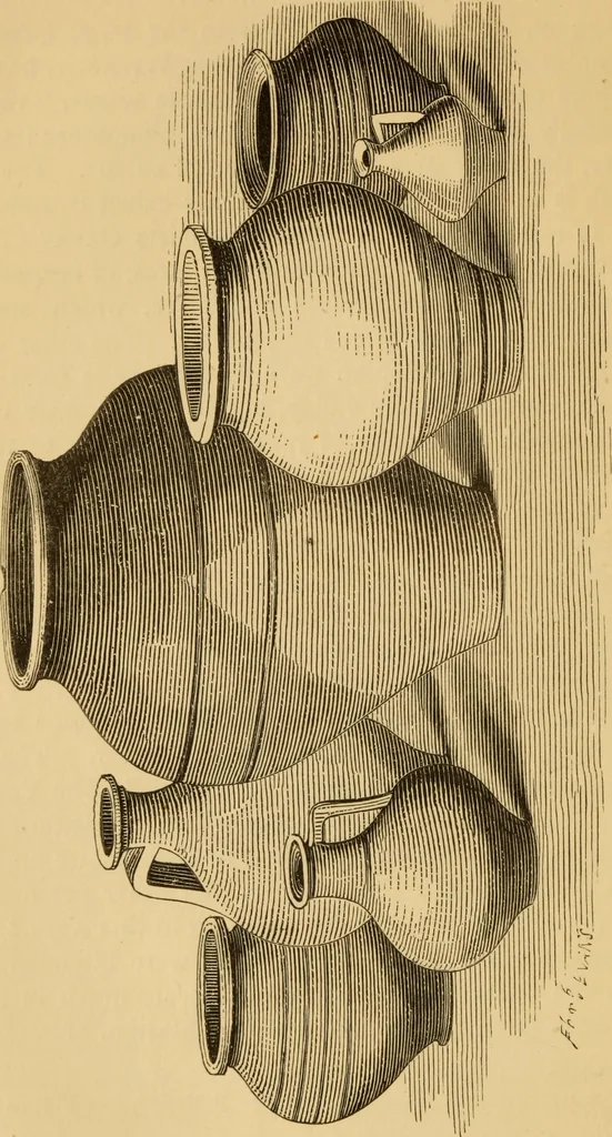 An illustration from Grave-mounds and their contents; a manual of archaeology, as exemplified in the burials of the Celtic, the Romano-British, and the Anglo-Saxon periods, 1870, leaf 196