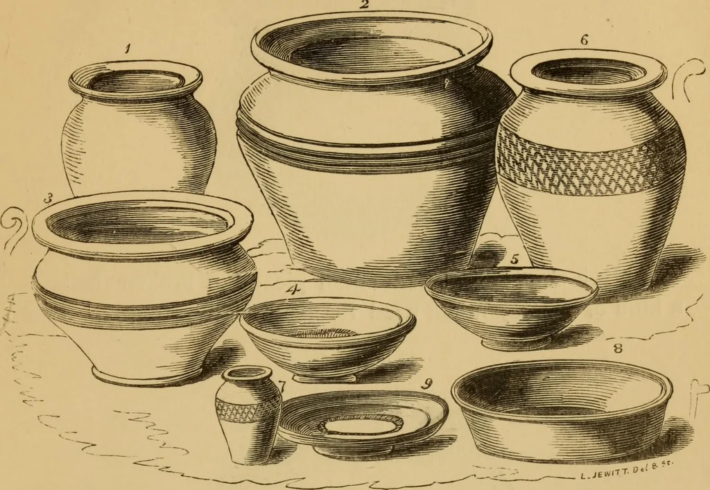 An illustration from Grave-mounds and their contents; a manual of archaeology, as exemplified in the burials of the Celtic, the Romano-British, and the Anglo-Saxon periods, 1870, leaf 197