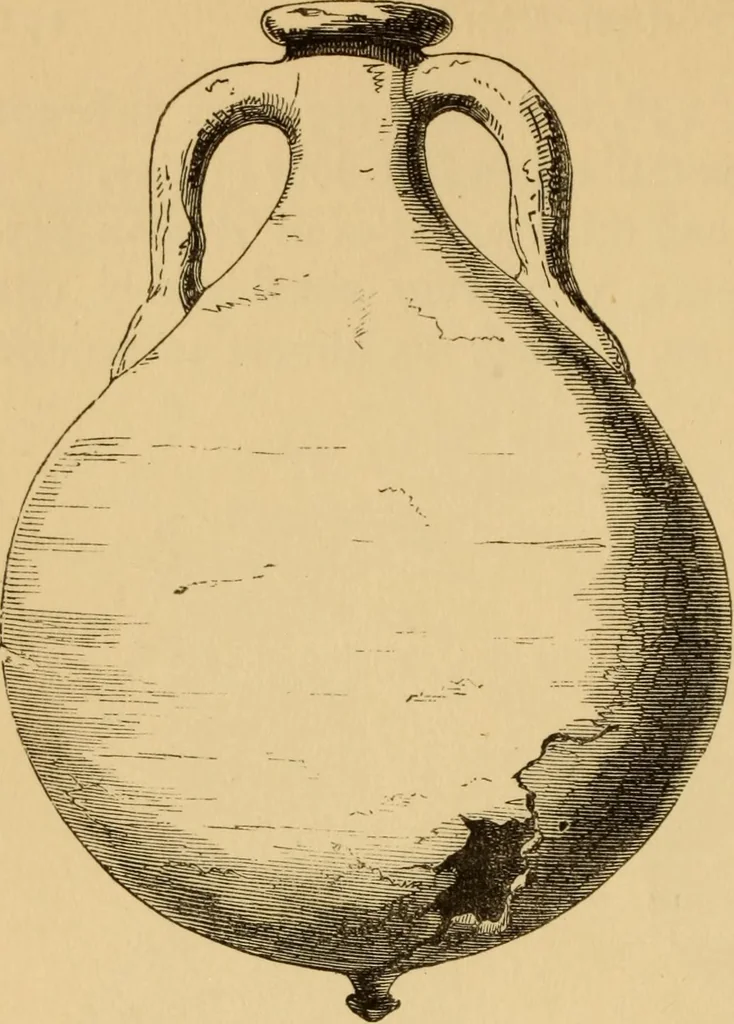 An illustration from Grave-mounds and their contents; a manual of archaeology, as exemplified in the burials of the Celtic, the Romano-British, and the Anglo-Saxon periods, 1870, leaf 202