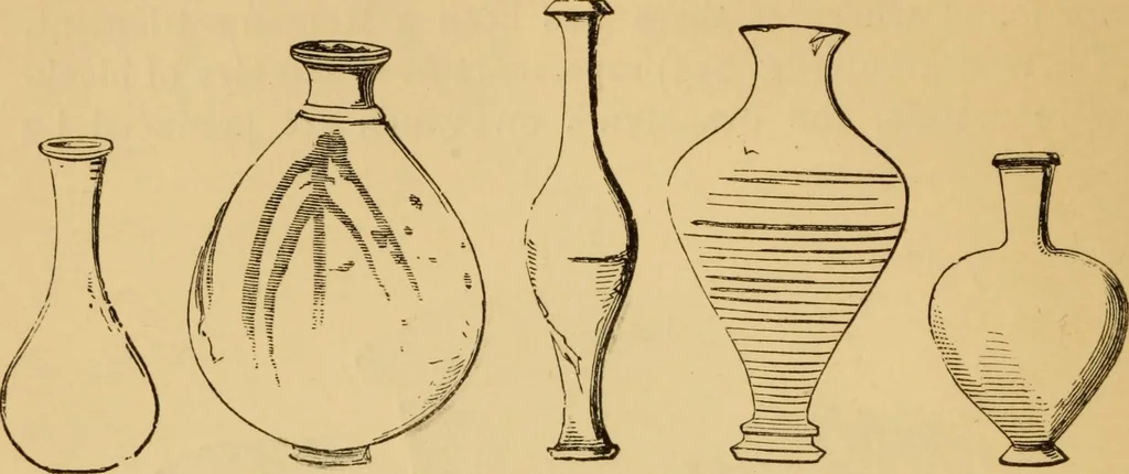 An illustration from Grave-mounds and their contents; a manual of archaeology, as exemplified in the burials of the Celtic, the Romano-British, and the Anglo-Saxon periods, 1870, leaf 204