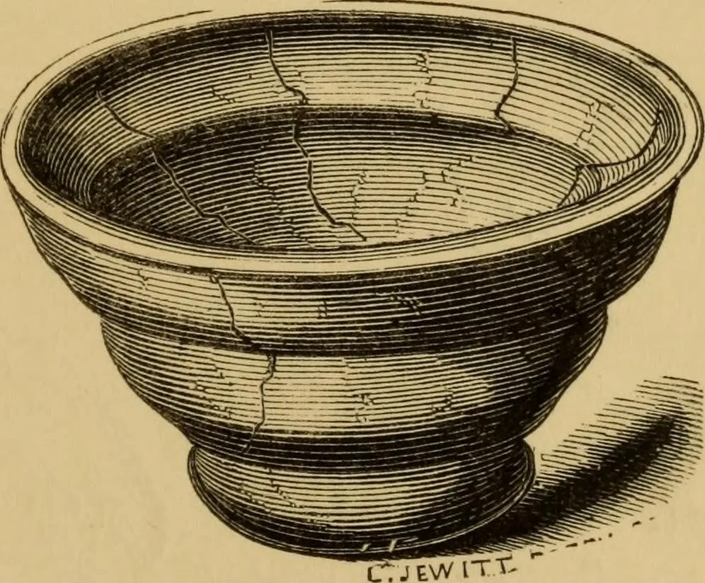An illustration from Grave-mounds and their contents; a manual of archaeology, as exemplified in the burials of the Celtic, the Romano-British, and the Anglo-Saxon periods, 1870, leaf 205