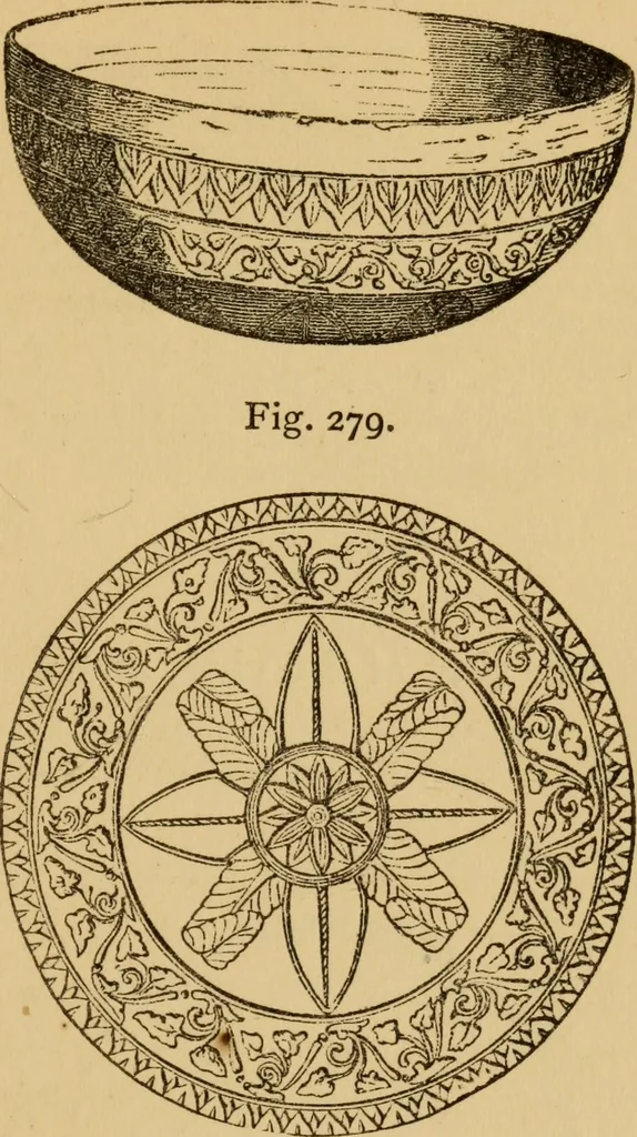 An illustration from Grave-mounds and their contents; a manual of archaeology, as exemplified in the burials of the Celtic, the Romano-British, and the Anglo-Saxon periods, 1870, leaf 209