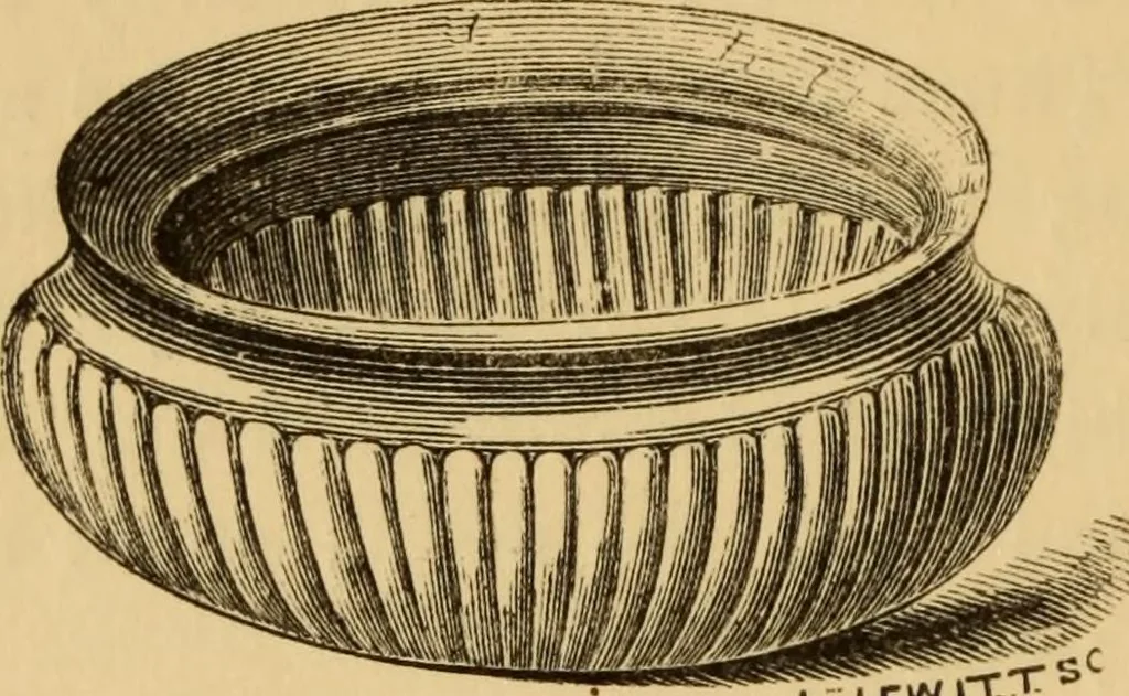 An illustration from Grave-mounds and their contents; a manual of archaeology, as exemplified in the burials of the Celtic, the Romano-British, and the Anglo-Saxon periods, 1870, leaf 216